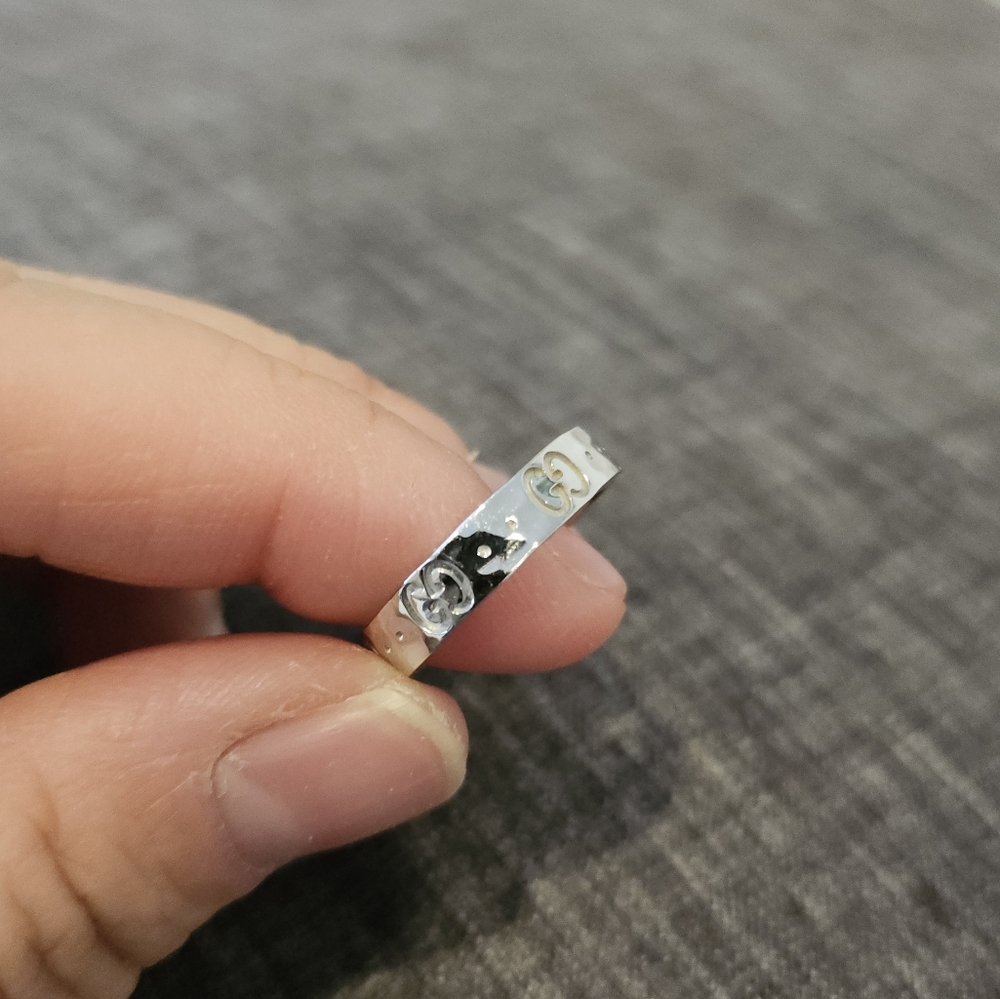 Authentic Gucci 18k white gold ring size 6 - Picture 2 of 13